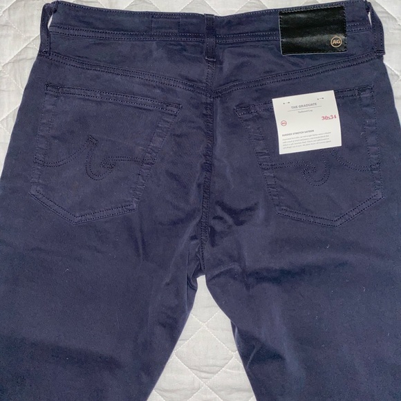 Men’s AG The Graduate Slim Pants in Navy - Picture 2 of 10